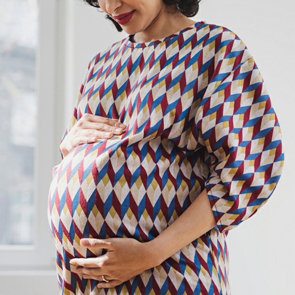 Zara Geometric Shift Maternity Colorful Dress Size Small